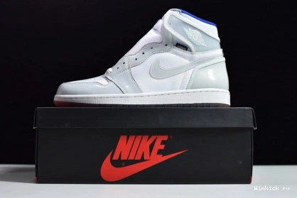 BLUE ZOOM 1 HIGH JORDAN RETRO RACER WHITE - 0818